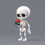 C4D建模Q版骷髅:全身盲盒,骨骼结构粘土细节 6 c4d jian mo q ban ku lou quan shen mang he gu ge jie gou nian tu xi jie