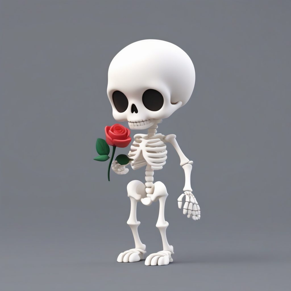 C4D建模Q版骷髅：全身盲盒，骨骼结构粘土细节