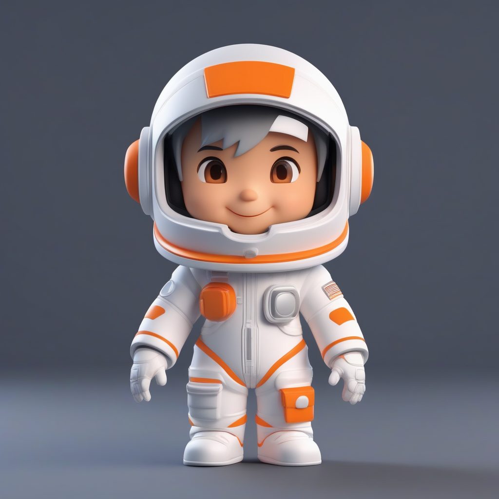 C4D立体Q版宇航员男孩 盲盒公仔3D渲染 1 C4D立体Q版宇航员男孩 盲盒公仔3D渲染