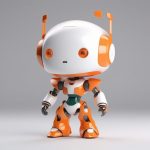 C4D盲盒风未来机器人Q版男孩:3D塑料粘土全身站立渲染图 7 c4d mang he feng wei lai ji qi ren q ban nan hai 3d su liao nian tu quan shen zhan li xuan ran tu