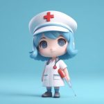 C4D盲盒:自信眨眼的Q版白衣天使,手持巨型注射器 7 c4d mang he zi xin zha yan de q ban bai yi tian shi shou chi ju xing zhu she qi