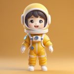 C4D粘土风Q版宇航员AI绘画:全身站立、Octane渲染盲盒提示词 5 c4d nian tu feng q ban yu hang yuan ai hui hua quan shen zhan li octane xuan ran mang he ti shi ci