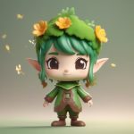 C4D森林守护者:Q版粘土风精灵盲盒全身渲染图 6 c4d sen lin shou hu zhe q ban nian tu feng jing ling mang he quan shen xuan ran tu