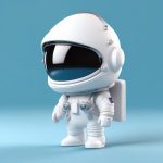 C4D渲染盲盒:高光Q版宇航员全身站立提示词 2 c4d xuan ran mang he gao guang q ban yu hang yuan quan shen zhan li ti shi ci