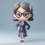 C4D渲染Q版数学女教师:盲盒手办风格,粘土材质高细节AI提示词 6 c4d xuan ran q ban shu xue nyu jiao shi mang he shou ban feng ge nian tu cai zhi gao xi jie ai ti