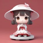 C4D渲染巫女手办:粘土材质Q版神乐铃舞者全身像 5 c4d xuan ran wu nyu shou ban nian tu cai zhi q ban shen yue ling wu zhe quan shen xiang