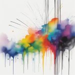 彩虹几何人像:极简线条与水彩飞溅的动态抽象 2 cai hong ji he ren xiang ji jian xian tiao yu shui cai fei jian de dong tai chou xiang