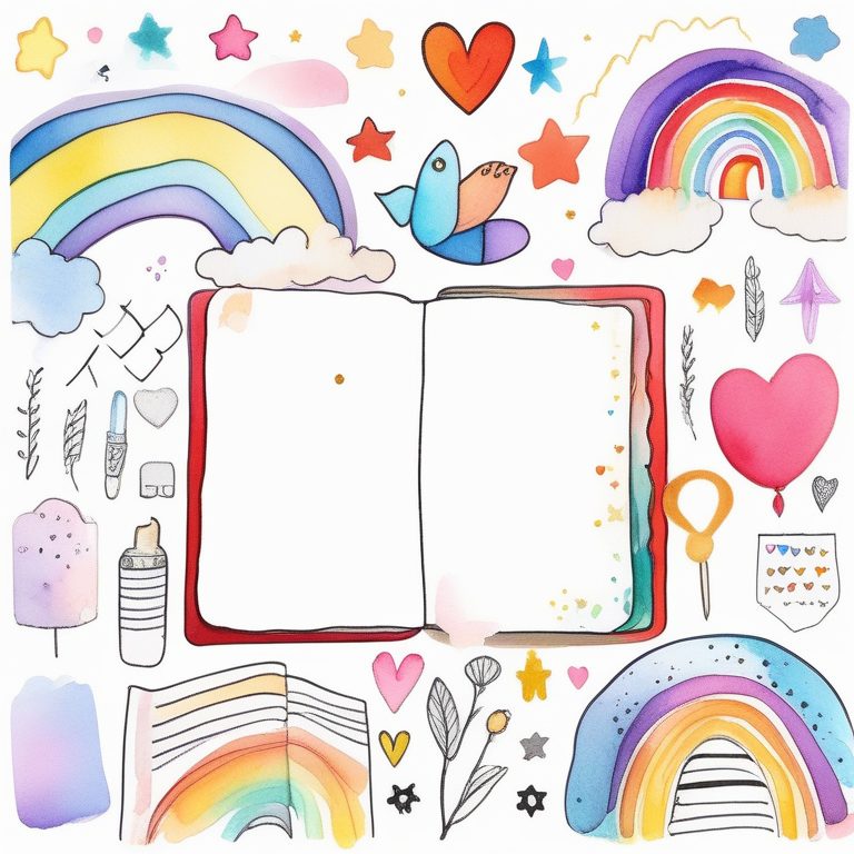 彩虹水彩手账日记