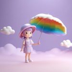 cai hong yun duo nyu hai c4d ka wa yi q ban jue se 3d xuan ran rou he jing shen yu xun yi cao chun