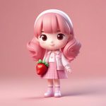 cao mei niu nai tian xin jk fen se zhi fu yu ma ka long se diao de c4d li ti shou ban