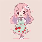 草莓甜心Q版涂鸦:粉色系治愈系动漫插画 3 cao mei tian xin q ban tu ya fen se xi zhi yu xi dong man cha hua