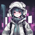 潮酷AI绘画:极简科技风Q版少女头像生成攻略,掌控粗轮廓与纯色填充 4 chao ku ai hui hua ji jian ke ji feng q ban shao nyu tou xiang sheng cheng gong lyue zhang kong cu