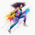 chao liu jie tou feng ge cai hong shui di zhui sui yun dong de chou xiang cha hua