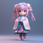 chao liu sai bo han fu xiao nyu hai 8k gao xi jie 3d mang he shou ban xuan ran ti shi ci