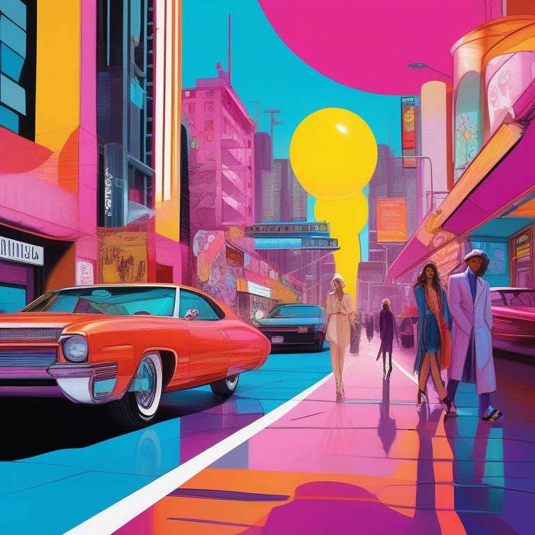 超现实波普艺术下的未来都市街景