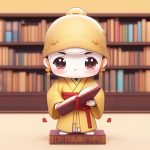 超载书卷:抱书摇晃的Q版汉服小书生全身像 6 chao zai shu juan bao shu yao huang de q ban han fu xiao shu sheng quan shen xiang