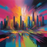 城市熔岩:霓虹未来主义的抽象爆炸艺术 7 cheng shi rong yan ni hong wei lai zhu yi de chou xiang bao zha yi shu