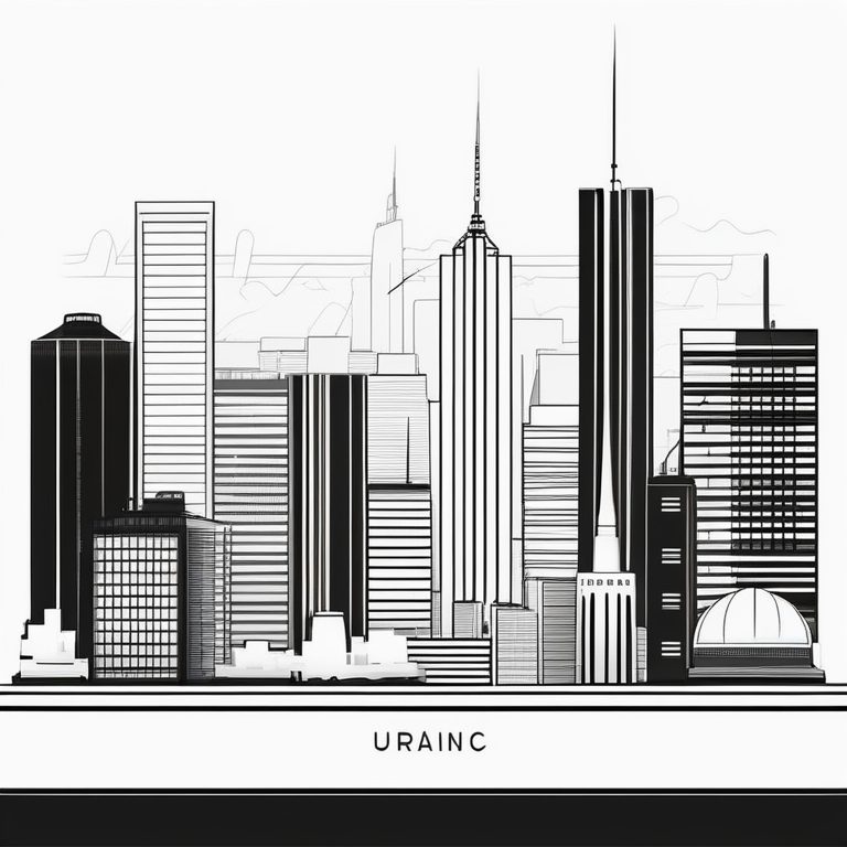 城市线条艺术海报