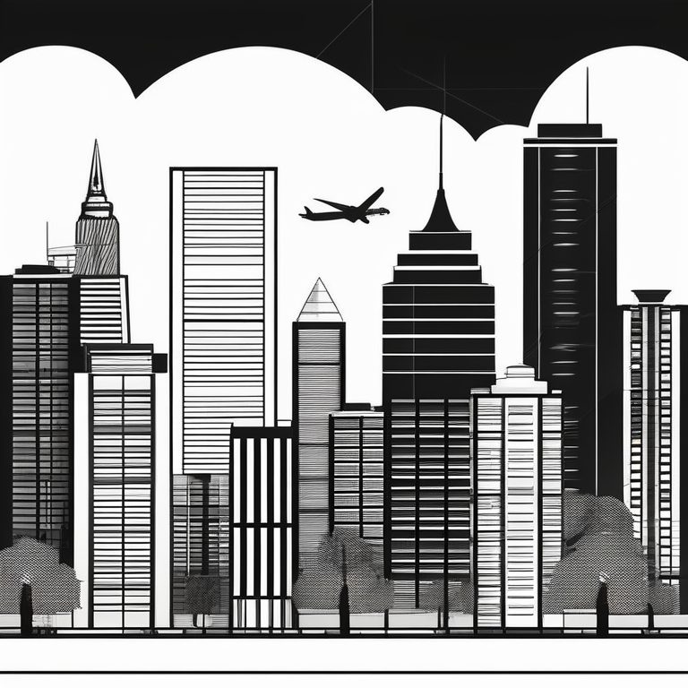 城市线条艺术海报