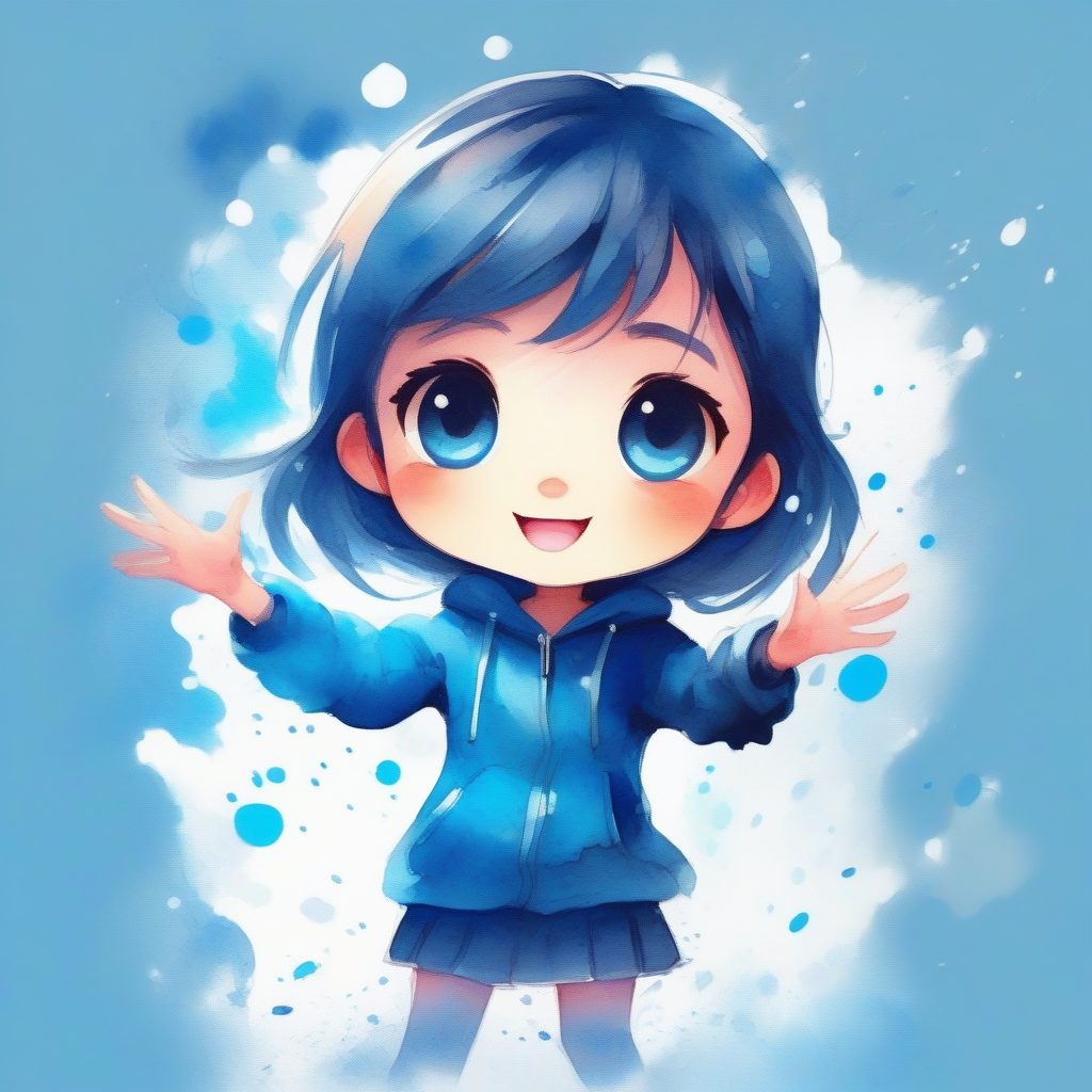 充满活力的Q版Aquarelle水彩全身像:发光质感与动态感 31 充满活力的Q版Aquarelle水彩全身像:发光质感与动态感