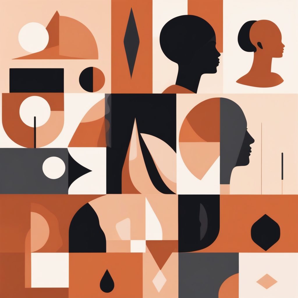 抽象侧面人像：使用有限调色板的几何肖像艺术