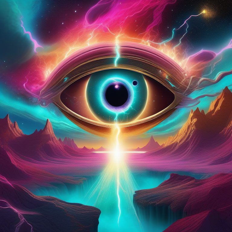 抽象风格的能量星云之眼