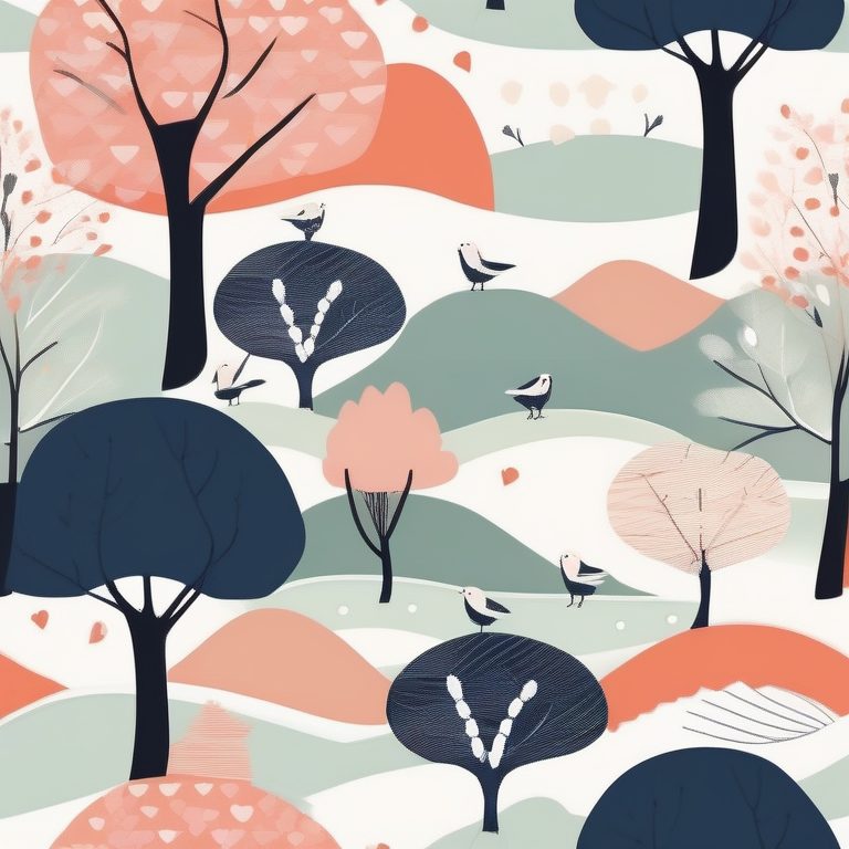 抽象风格的温暖自然风景