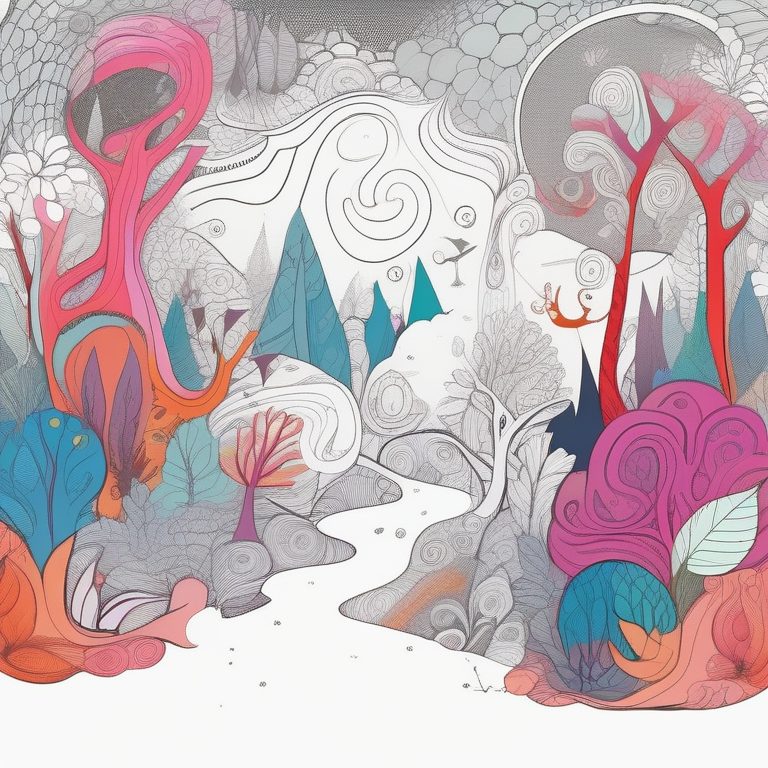 抽象手绘森林精灵