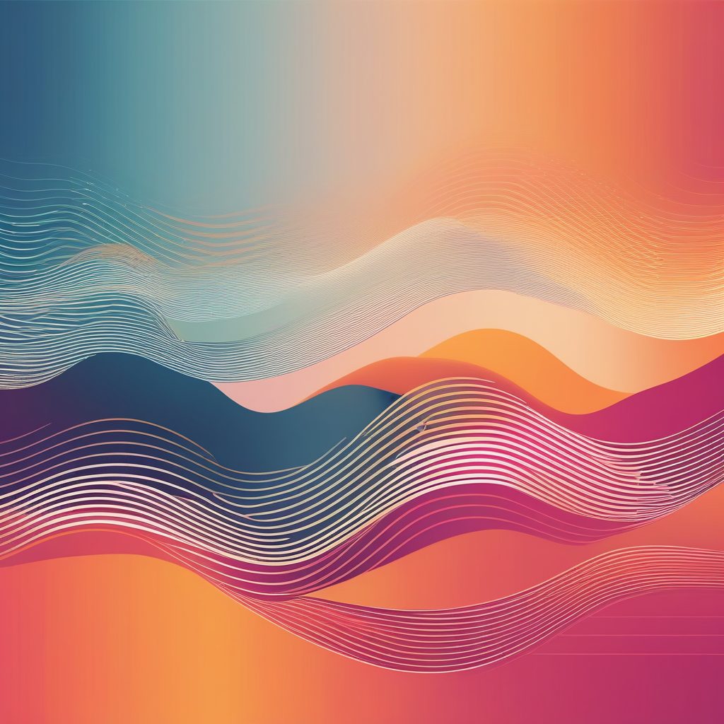 抽象音波节奏:几何形状和色彩渐变带的音乐艺术 19 抽象音波节奏:几何形状和色彩渐变带的音乐艺术