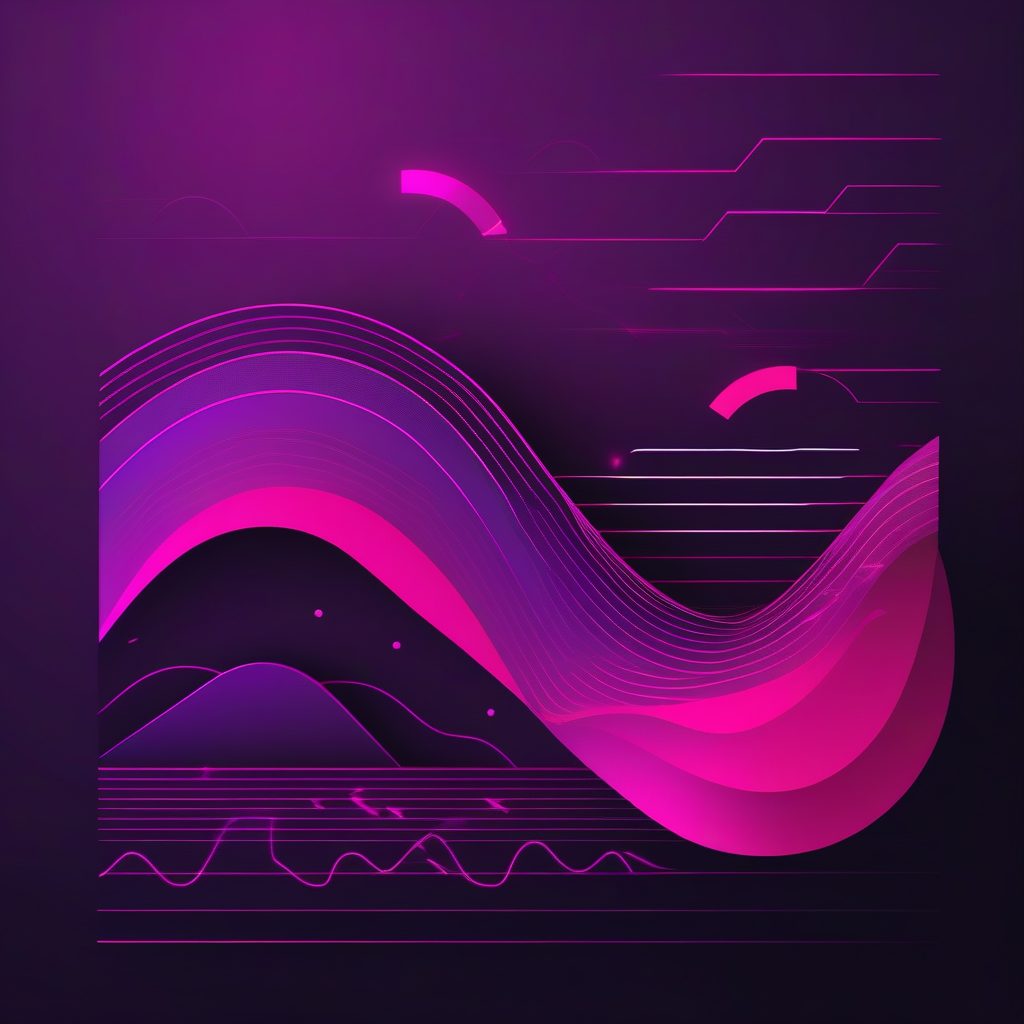 抽象音乐概念图:矢量声波与霓虹色调插画 23 抽象音乐概念图:矢量声波与霓虹色调插画