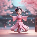 chun ri ying hua q ban fen se xi gao xi jie popmart feng ge han fu nyu hai cha hua