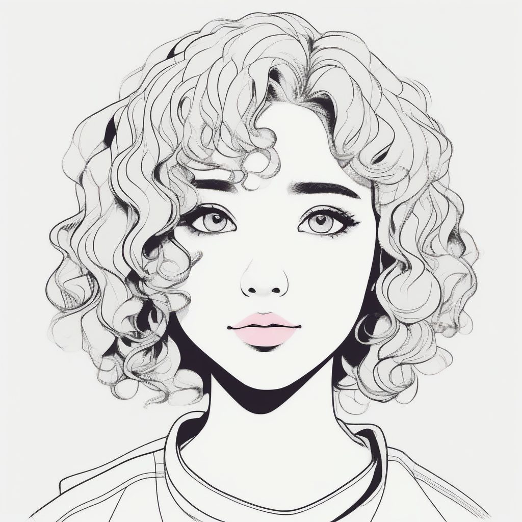 纯色背景下的卷发少女：极简风与马卡龙白