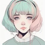 chun se bei jing xia de yong lan nyu hai wei wei zhang zui de xiao xiang