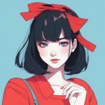 chun se kuai xiao xiang dai zhe tou shi de hei fa shao nyu