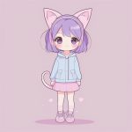 纯真猫咪主题:粉彩涂鸦风Q版站立图 3 chun zhen mao mi zhu ti fen cai tu ya feng q ban zhan li tu