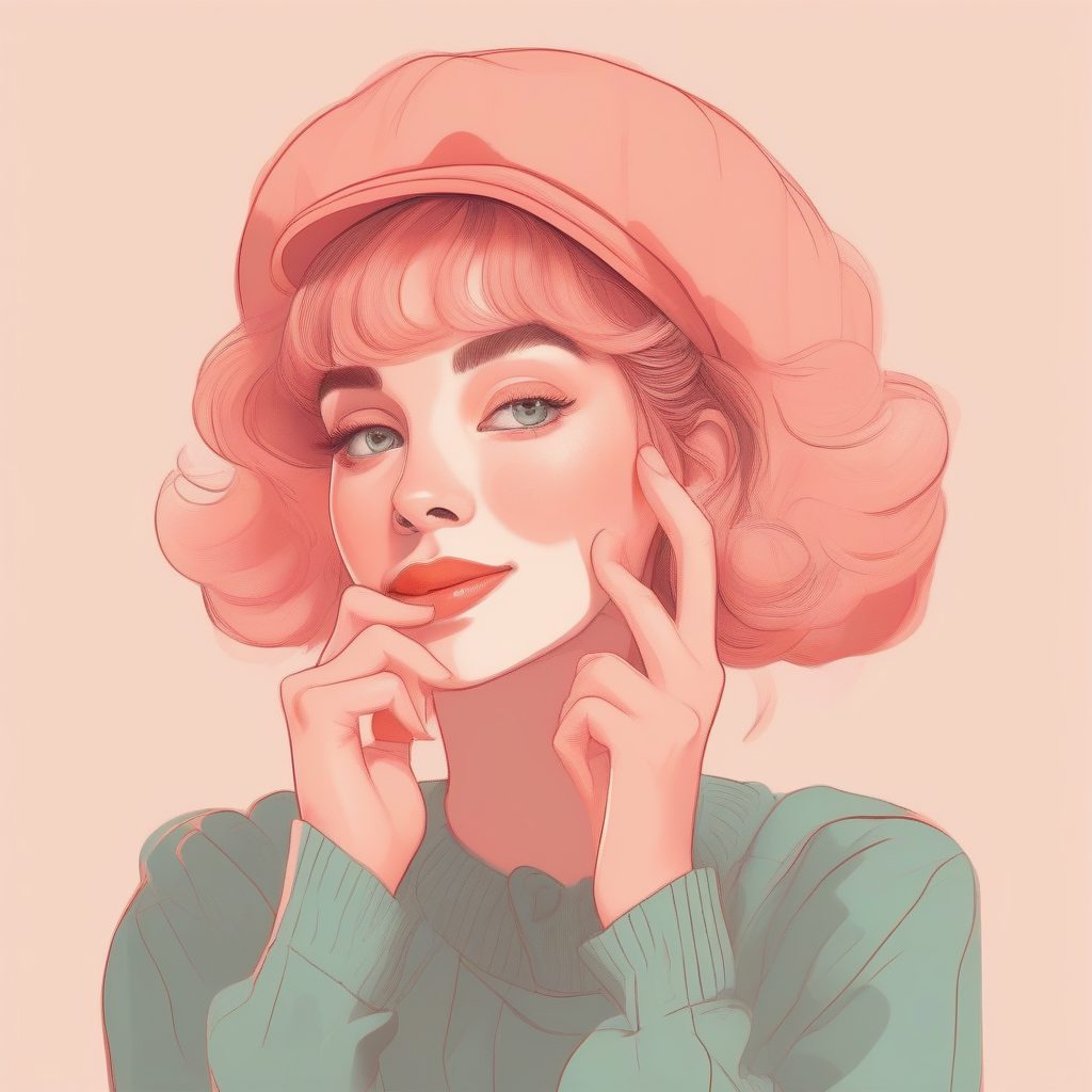 低饱和赛璐珞：做出手指爱心手势的少女