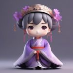 典雅紫明制汉服:花钿Q版小女孩全身3D建模 7 dian ya zi ming zhi han fu hua dian q ban xiao nyu hai quan shen 3d jian mo