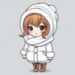 冬日主题Q版女孩,毛茸茸服饰,大头小身比例 2 dong ri zhu ti q ban nyu hai mao rong rong fu shi da tou xiao shen bi li