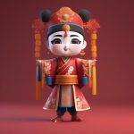 dong tai q ban jing ju xiao sheng 3d mang he zao xing chuan xi fu zhan li jiu hong se bei jing