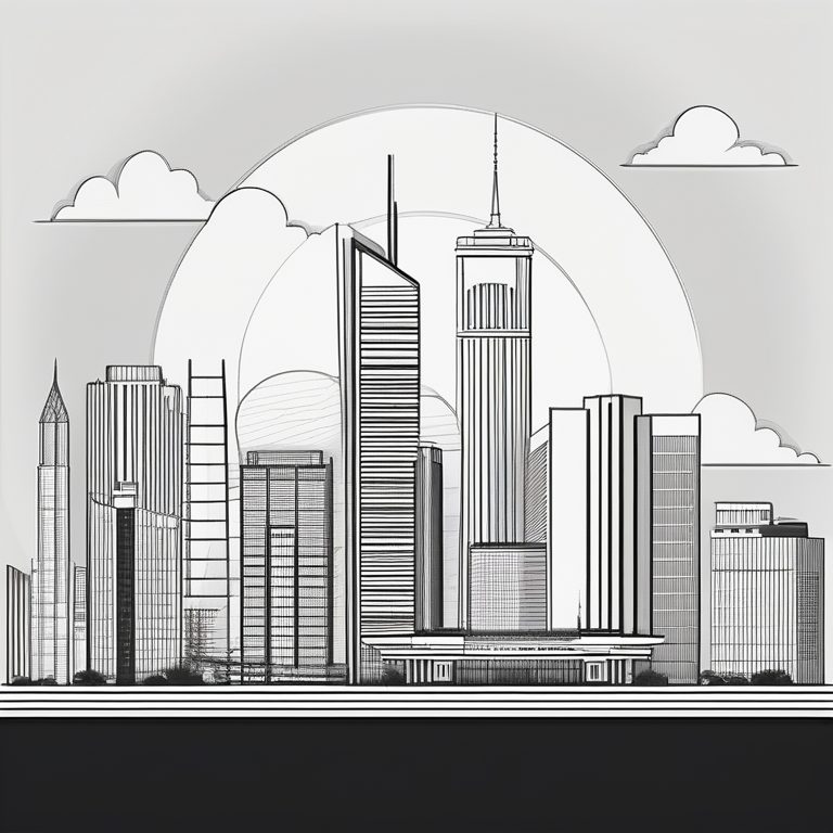 都市线条艺术海报