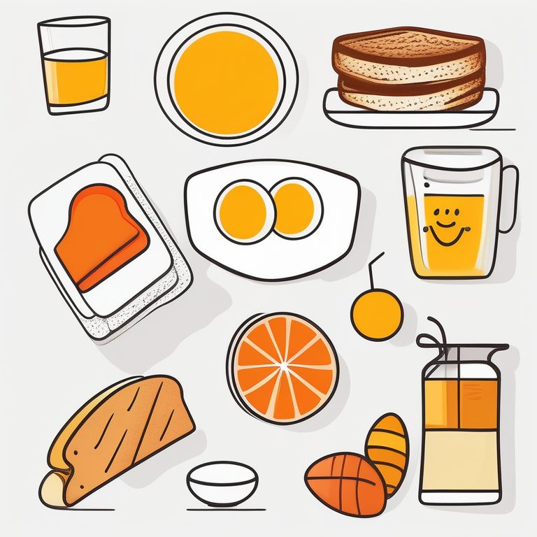 儿童风趣彩绘早餐场景