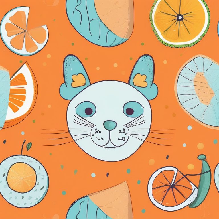 儿童涂鸦风格的卡通橙子剪贴画