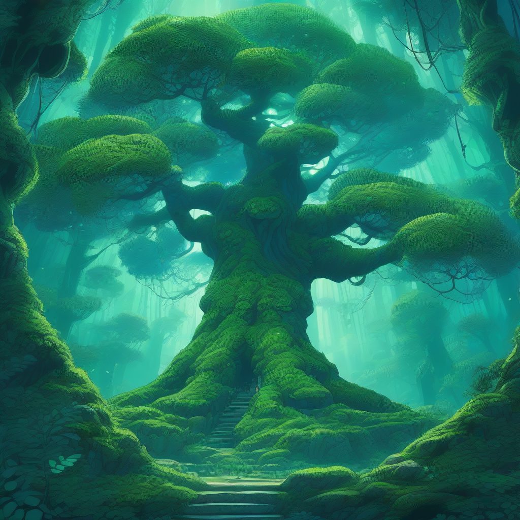 翡翠森林：发光的树精与千年神木