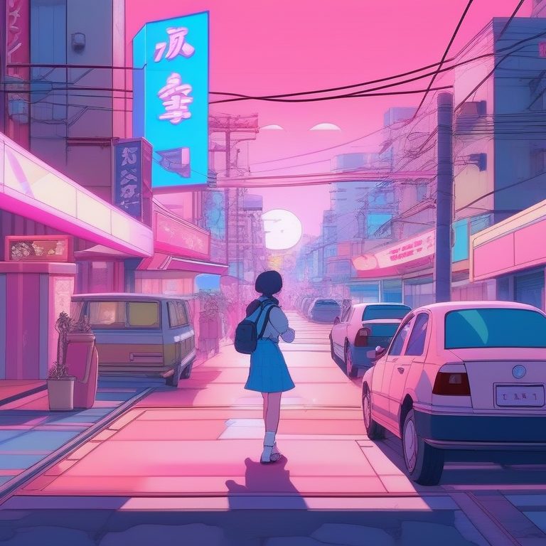 粉彩城市流行场景