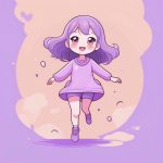 粉彩涂鸦风:夸张快乐Q版女孩全身像 6 fen cai tu ya feng kua zhang kuai le q ban nyu hai quan shen xiang