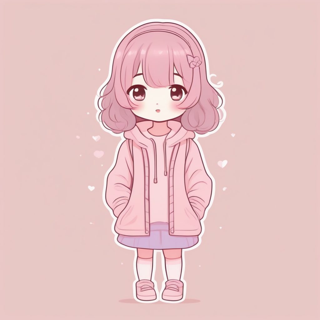 粉色独奏：单色调Q版女孩美学