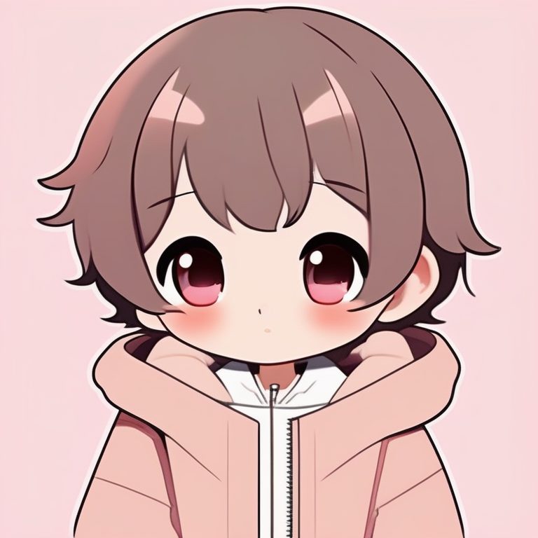 粉色简约风Q版动漫男孩-甜美造型