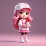 fen se tian xin jk cao mei niu nai zhu ti q ban popmart feng ge xuan ran