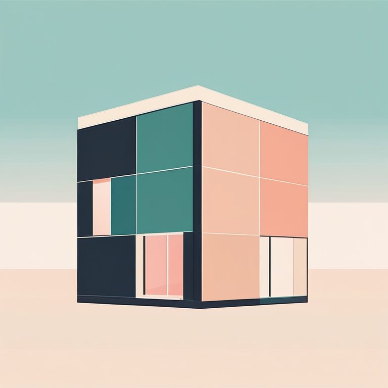 复古极简建筑风格方糖小屋