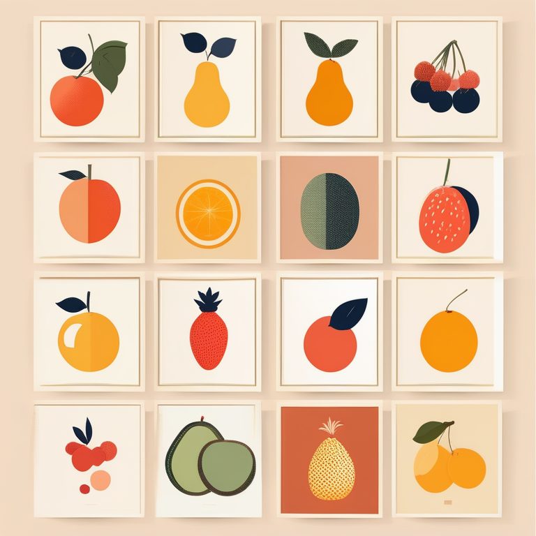 复古极简水果海报